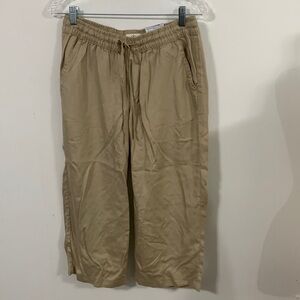 St. John’s Bay Cropped Mid Rise elastic waist draw string NWT Sz PS